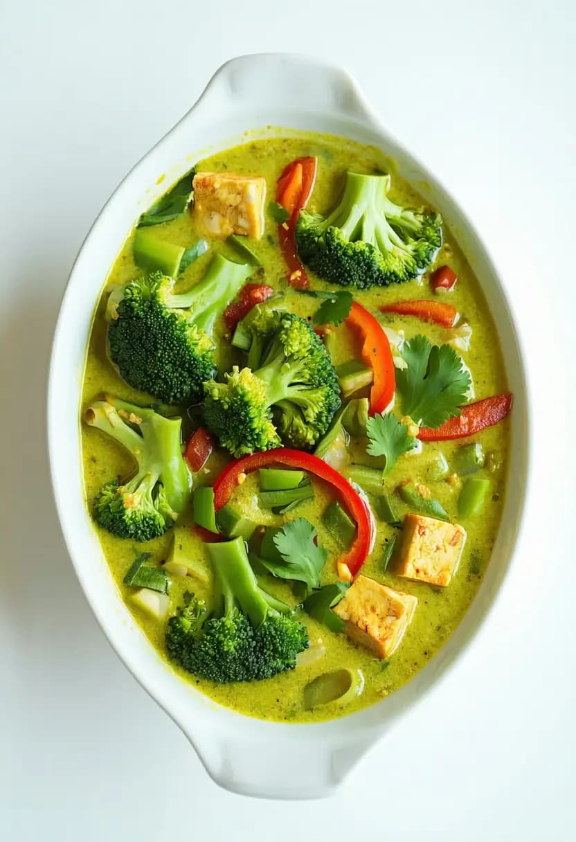 Receita de Curry Verde Tailandês Picante Vegano