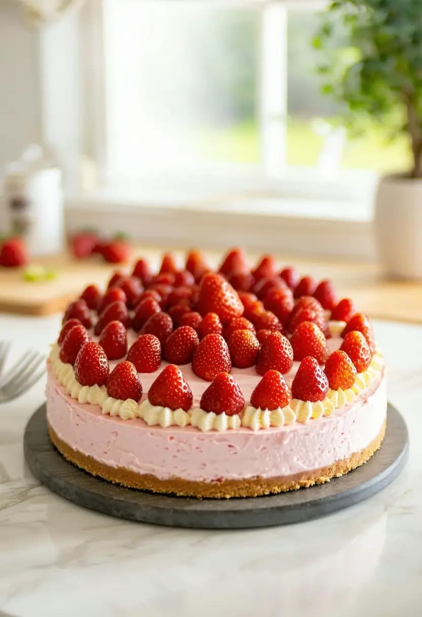 Receita de Cheesecake de Morango