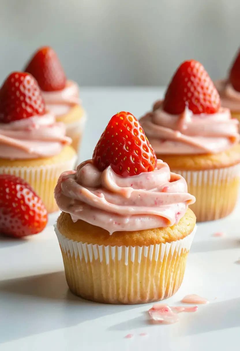 Receita de Cupcakes de Morango
