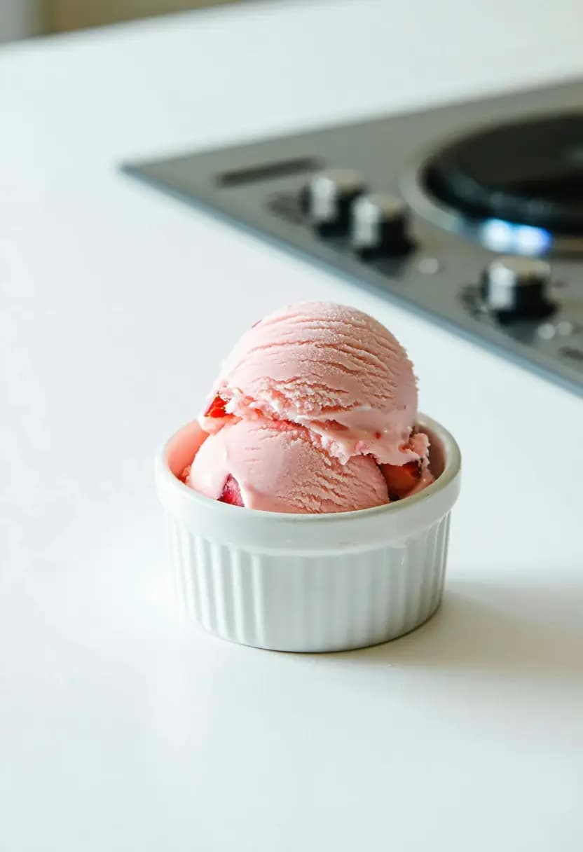 Receita de Gelato de Morango