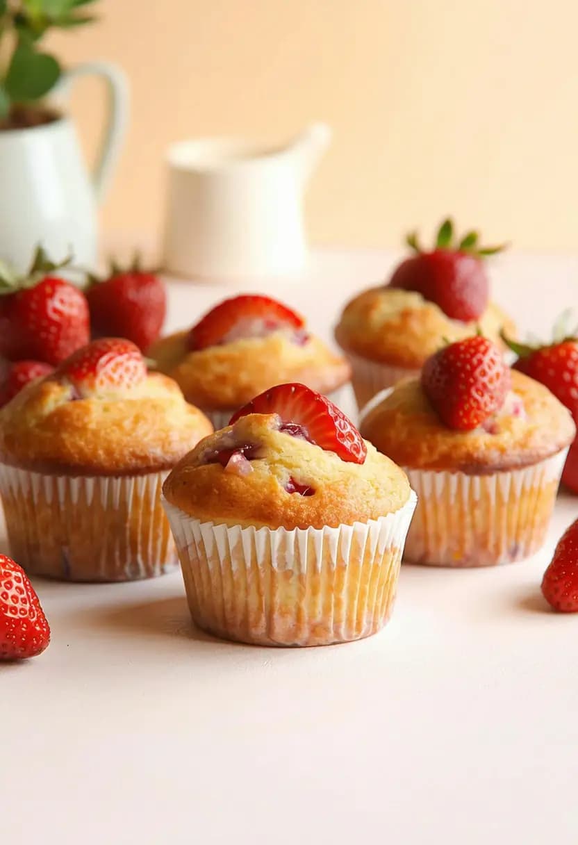 Receita de Muffins de Morango