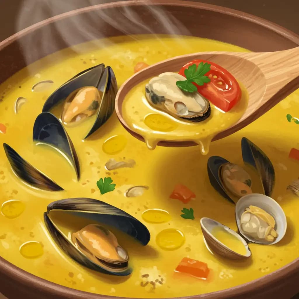 Receita de Sururu ao leite de coco