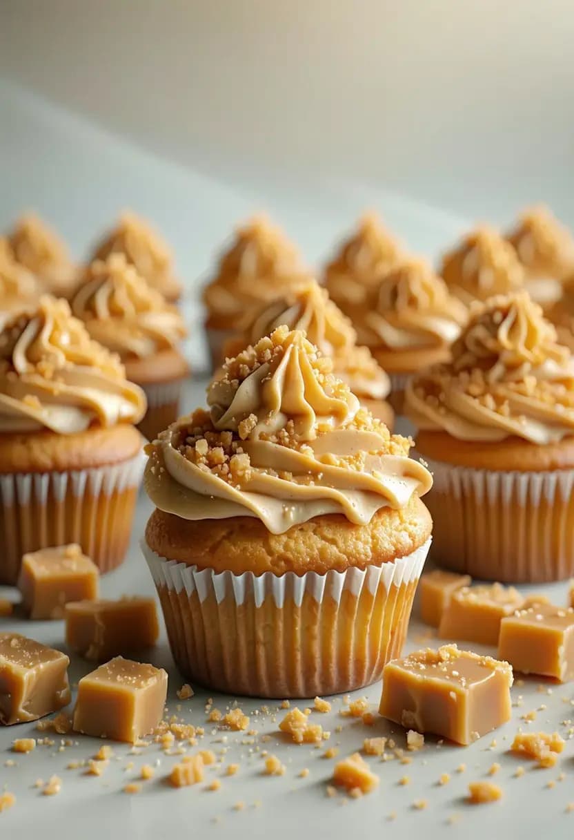 Receita de Cupcakes de Toffee Crunch