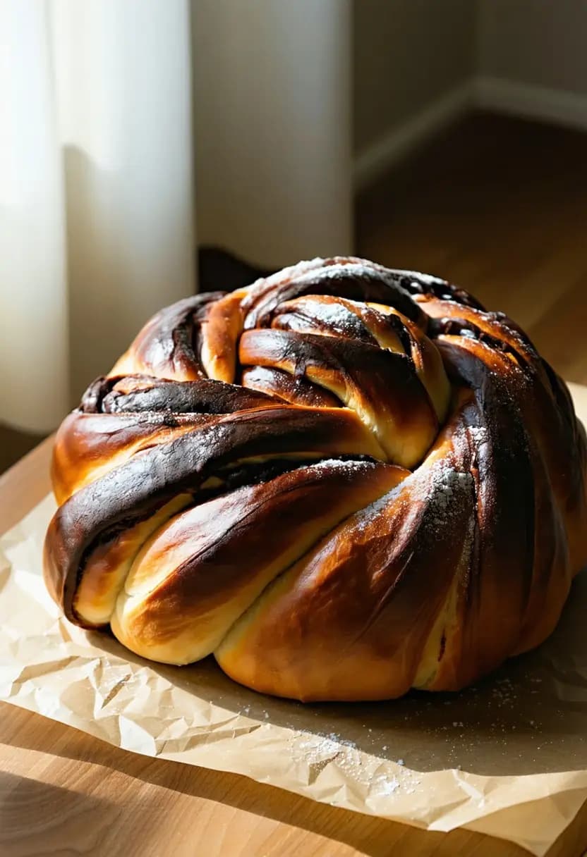 Receita de Babka de Chocolate Tradicional