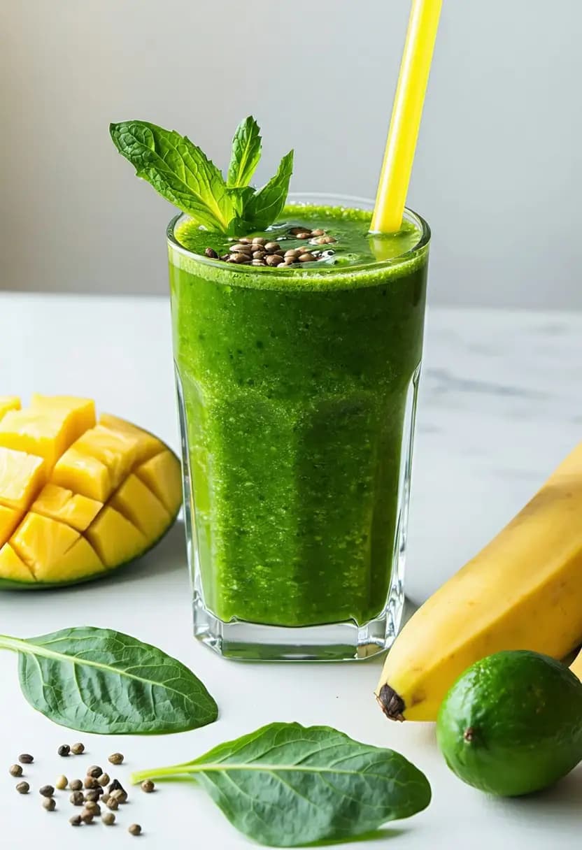 Receita de Smoothie Verde Tropical