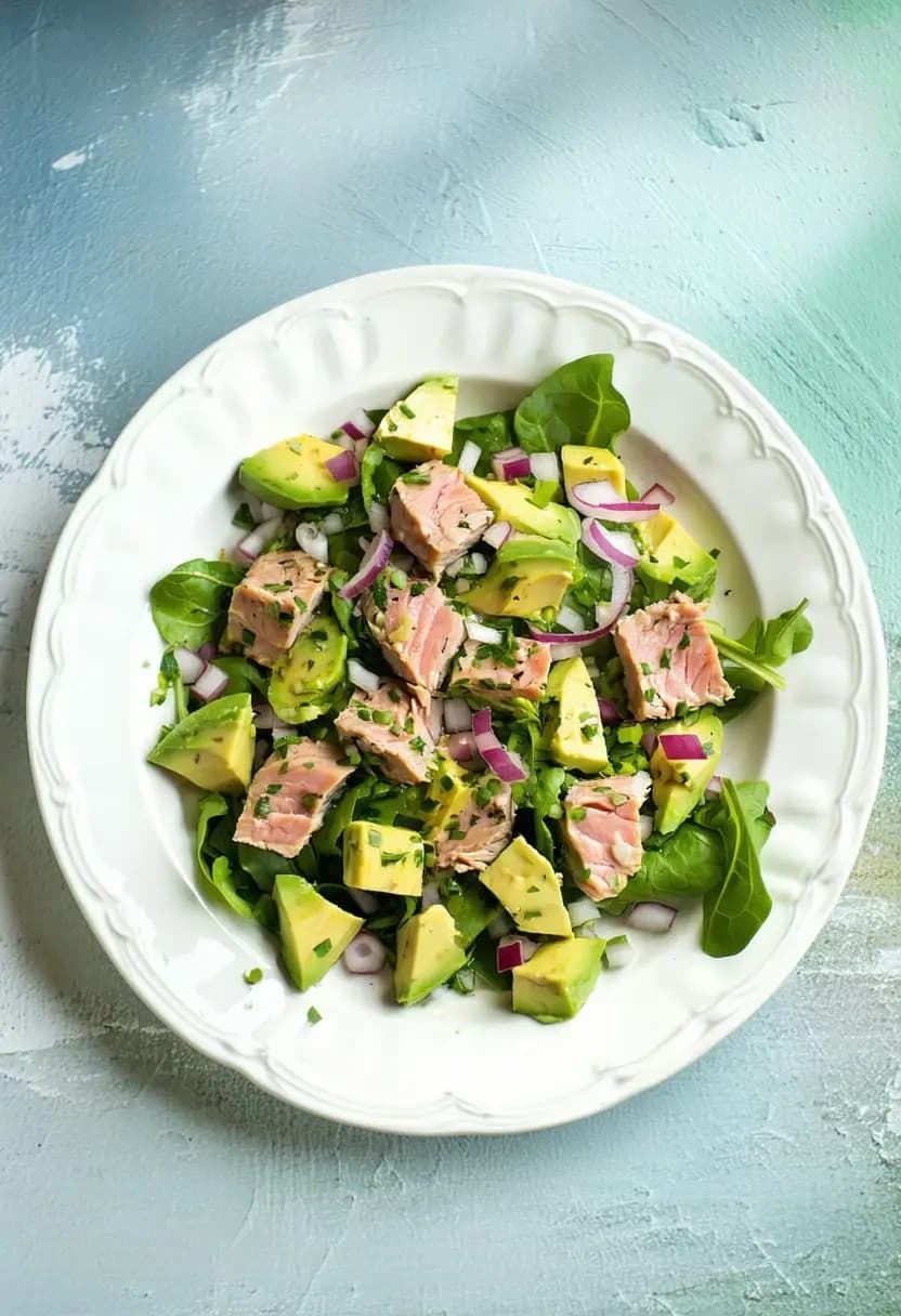 Receita de Salada de Atum e Abacate