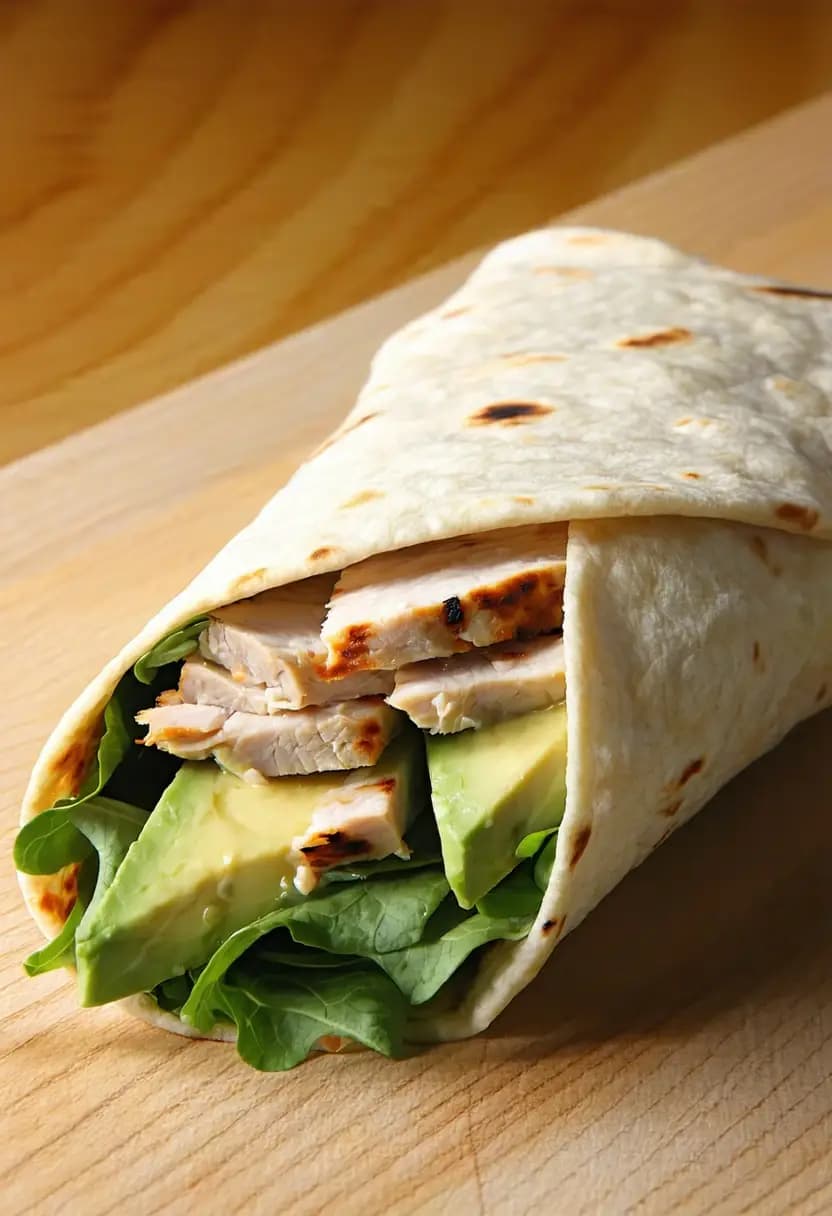 Receita de Wrap de Peru e Abacate