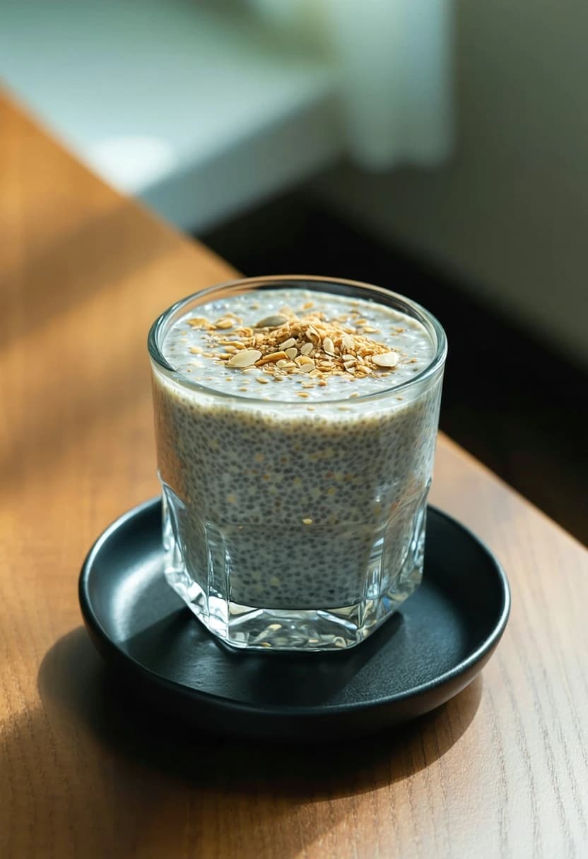 Receita de Pudim de Chia com Baunilha