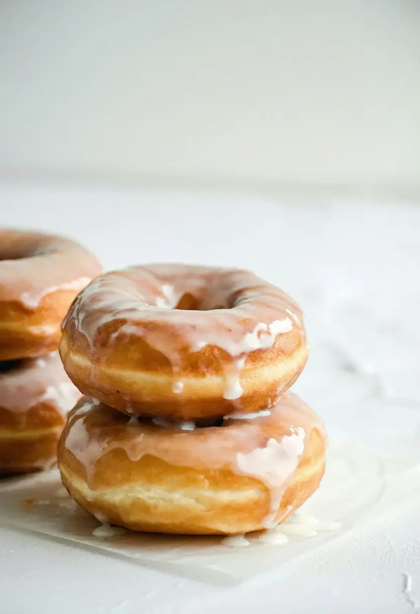 Receita de Donuts Glaceados de Baunilha