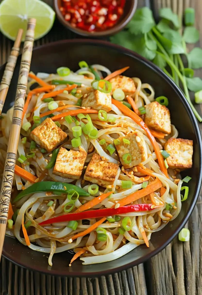 Receita de Pad Thai Vegano