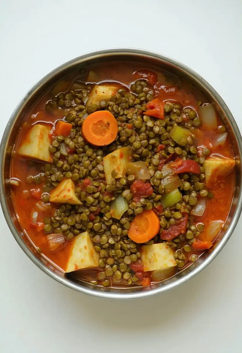 Receita de Ensopado Vegetariano de Lentilhas