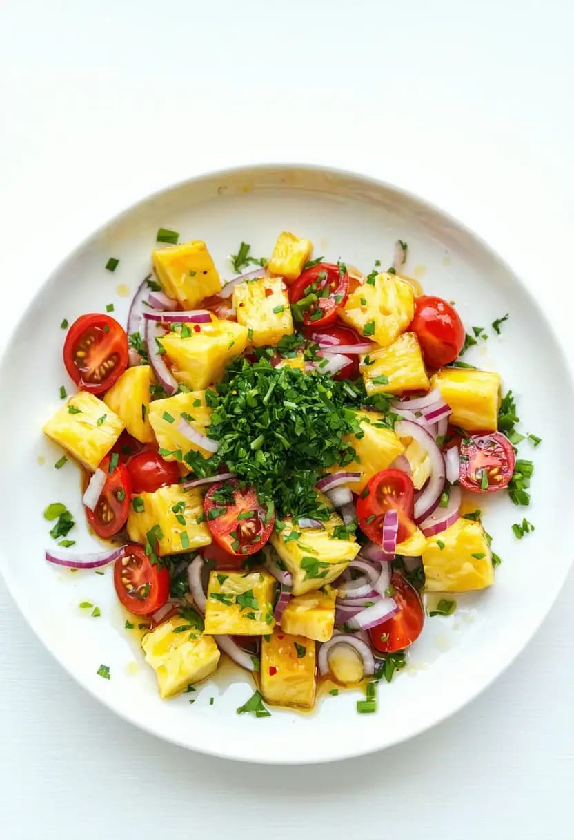 Receita de Vinagrete de Abacaxi e Tomate
