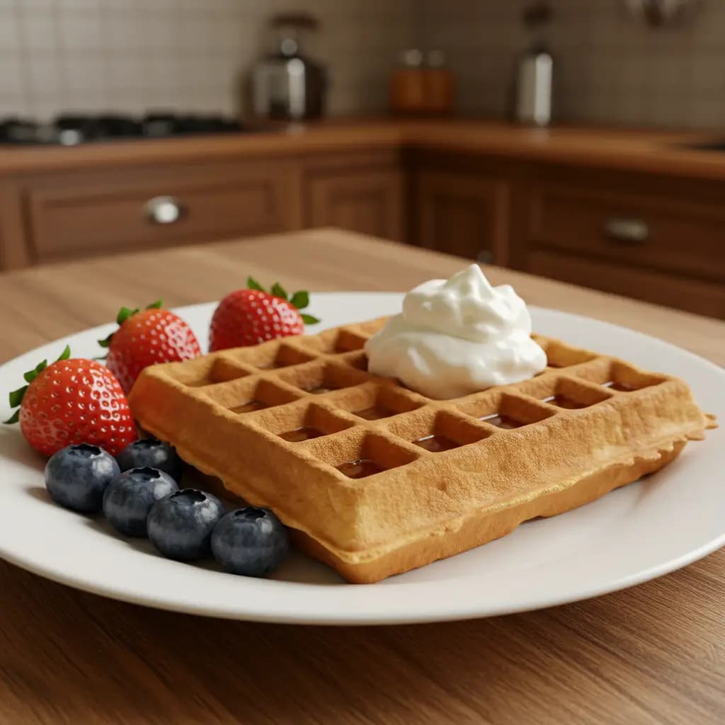 Receita de Waffle crocante