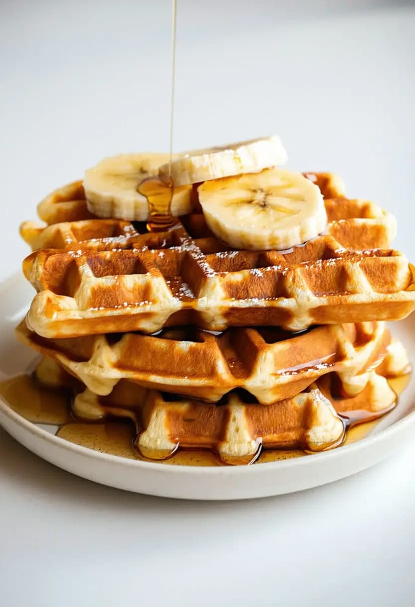 Receita de Waffle de Banana Sem Leite