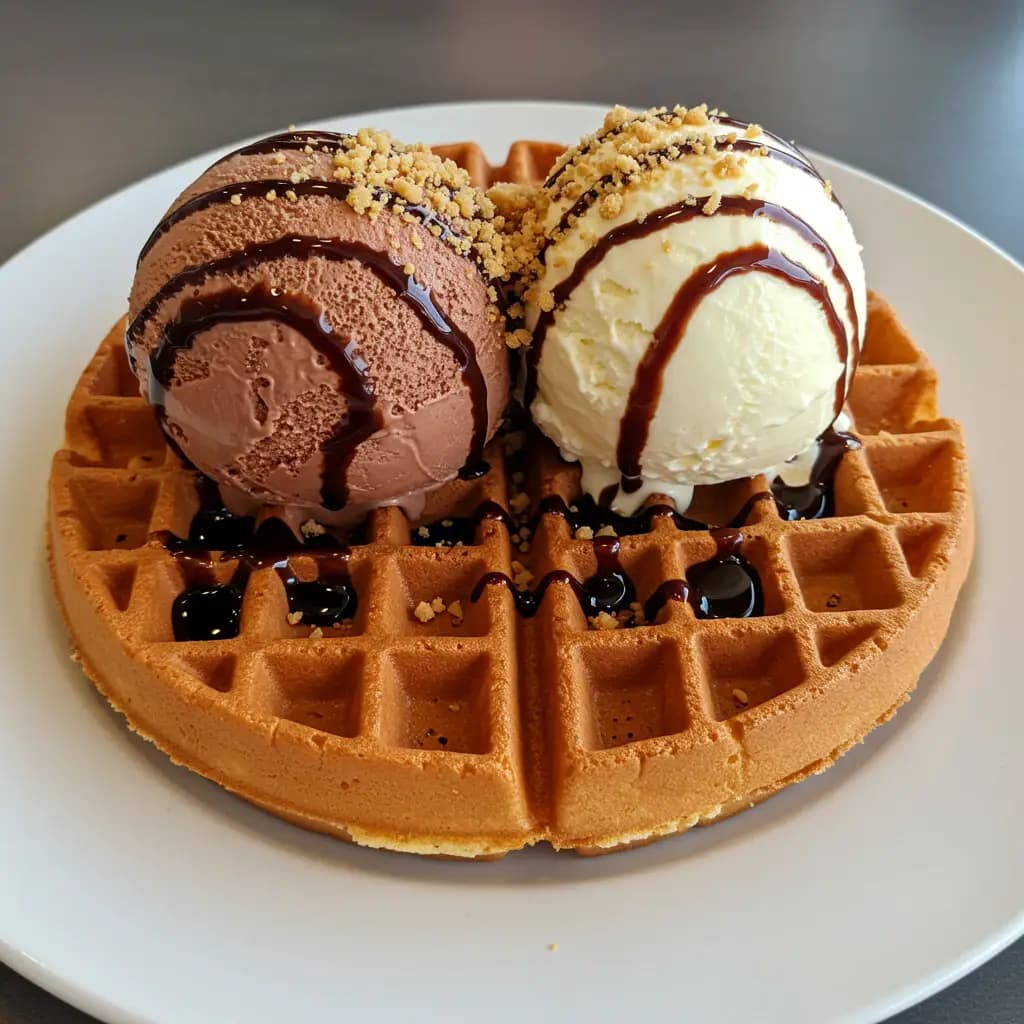 Receita de Waffle de chocolate