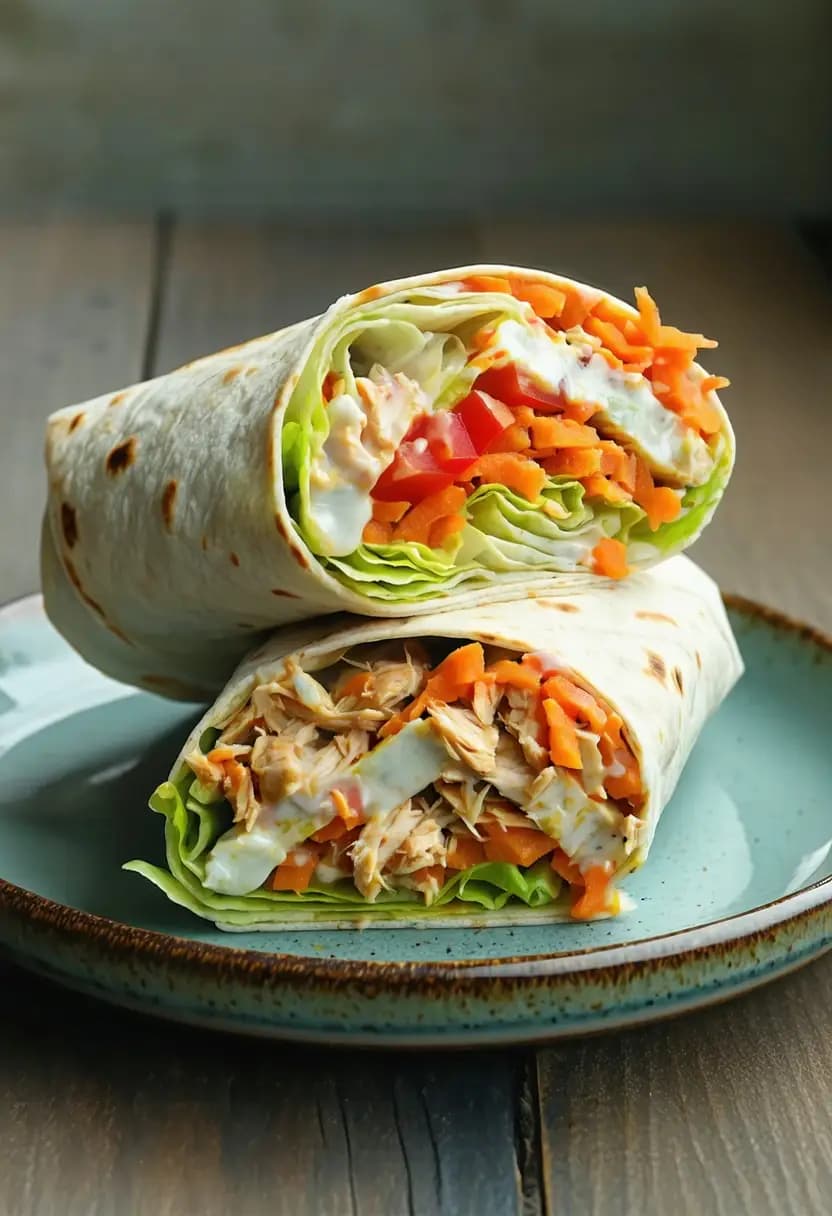 Receita de Wrap de Frango com Maionese