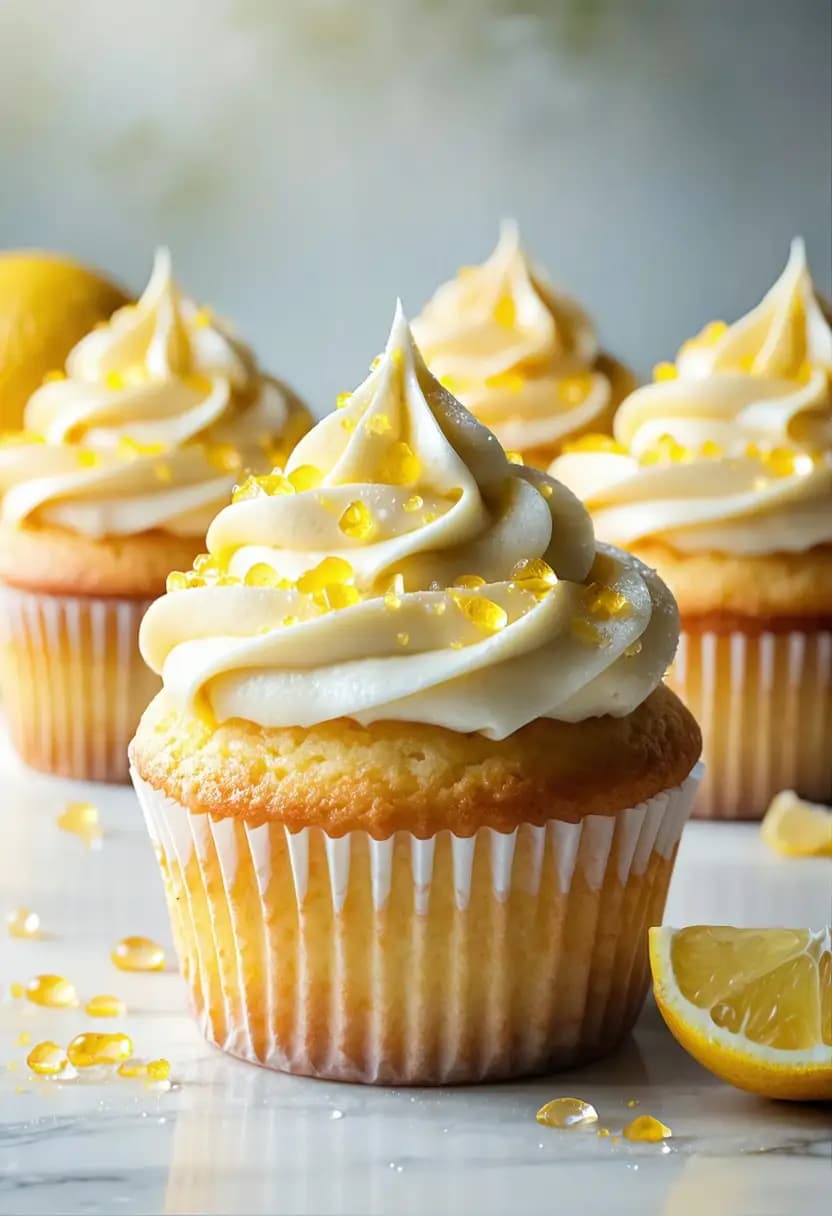Receita de Cupcakes de Limão Azedos