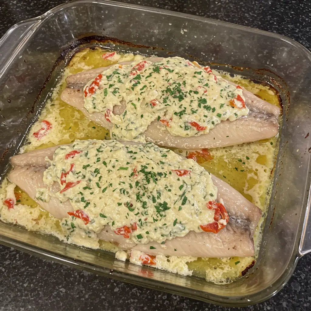 Anchova assada ao forno