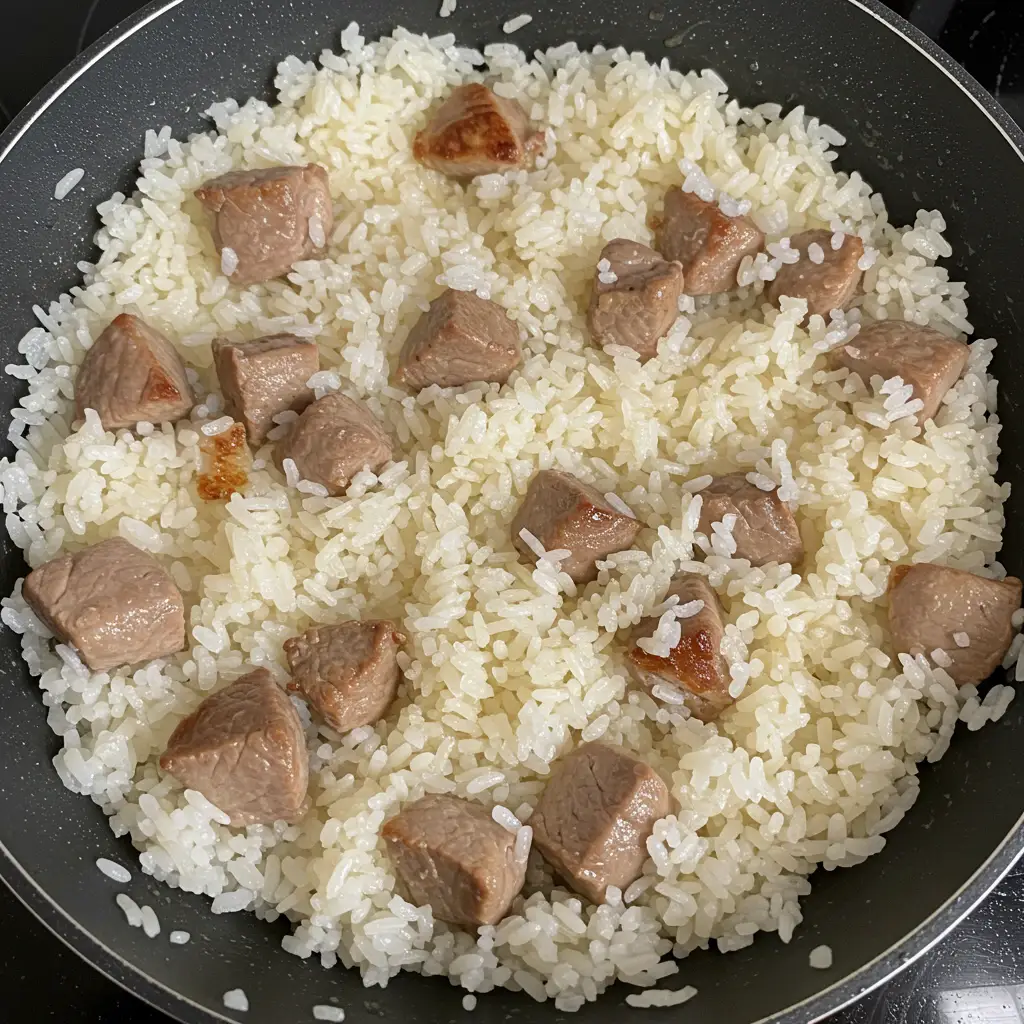 Arroz com bacon