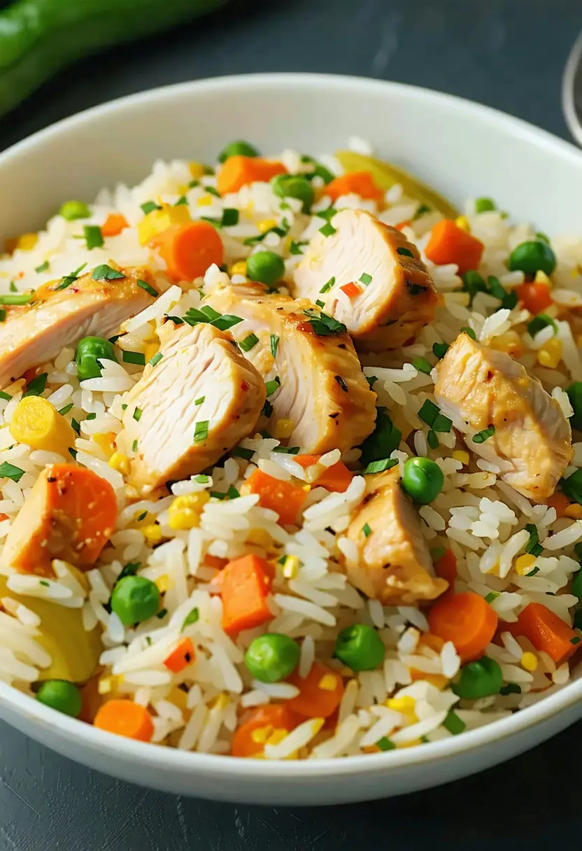 Arroz com Frango e Legumes