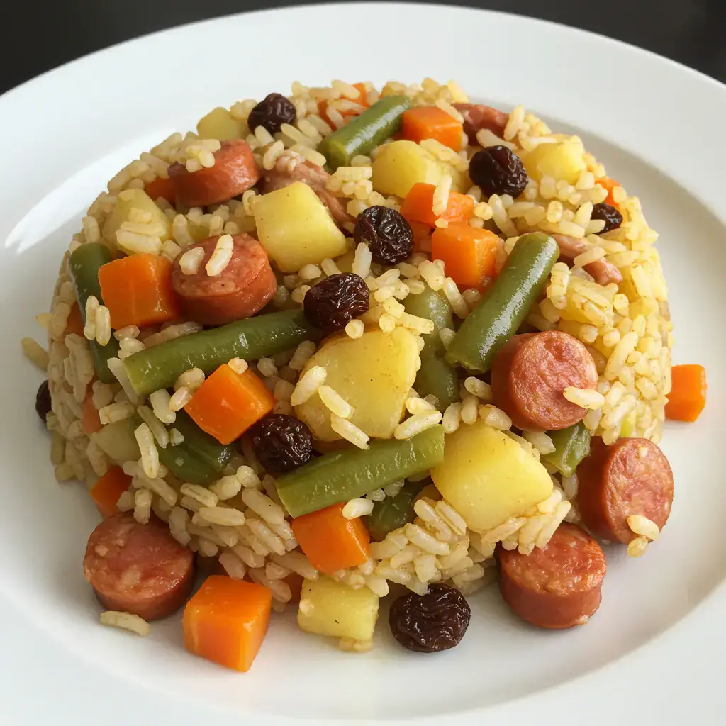 Arroz com linguiça