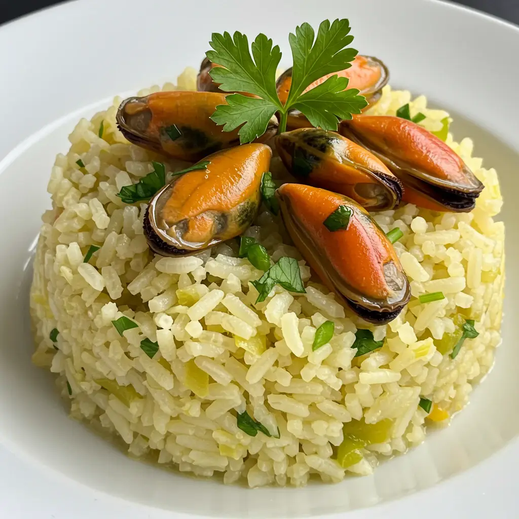 Arroz com mexilhão