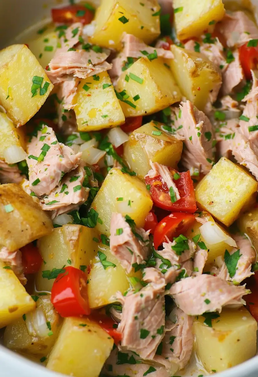 Batata Cozida com Atum