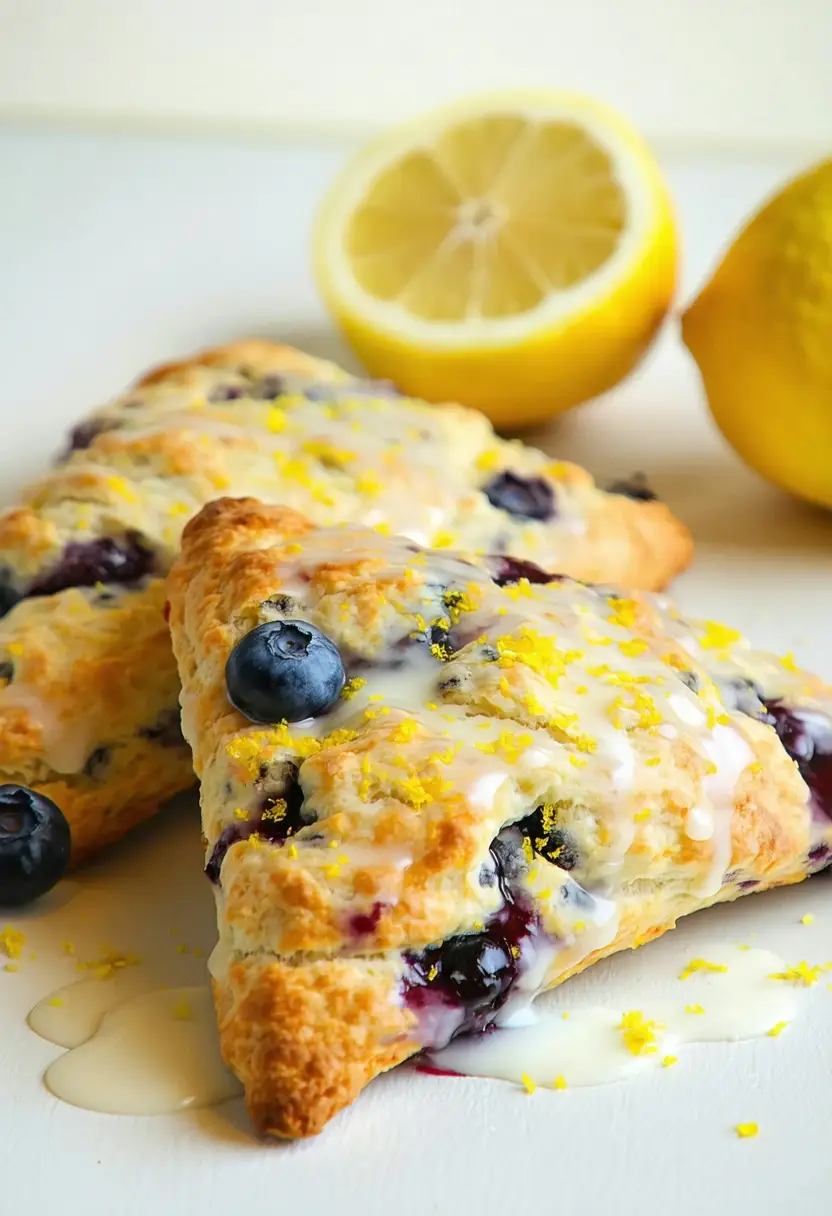 Scones de Limão e Mirtilo