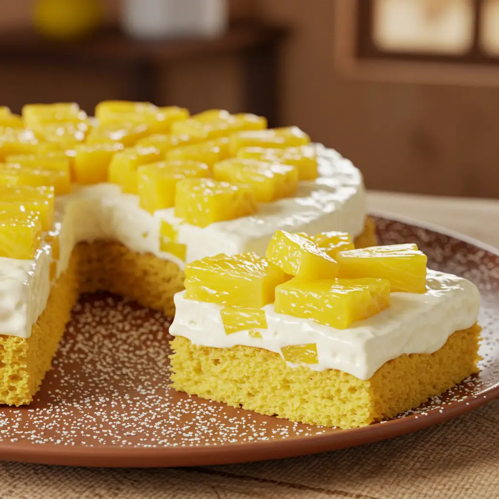 Bolo de abacaxi gelado