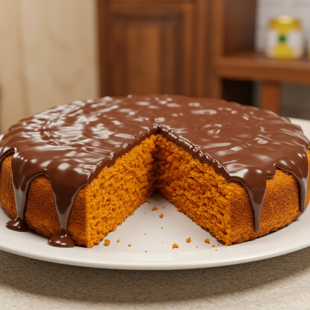 Bolo de cenoura cremoso