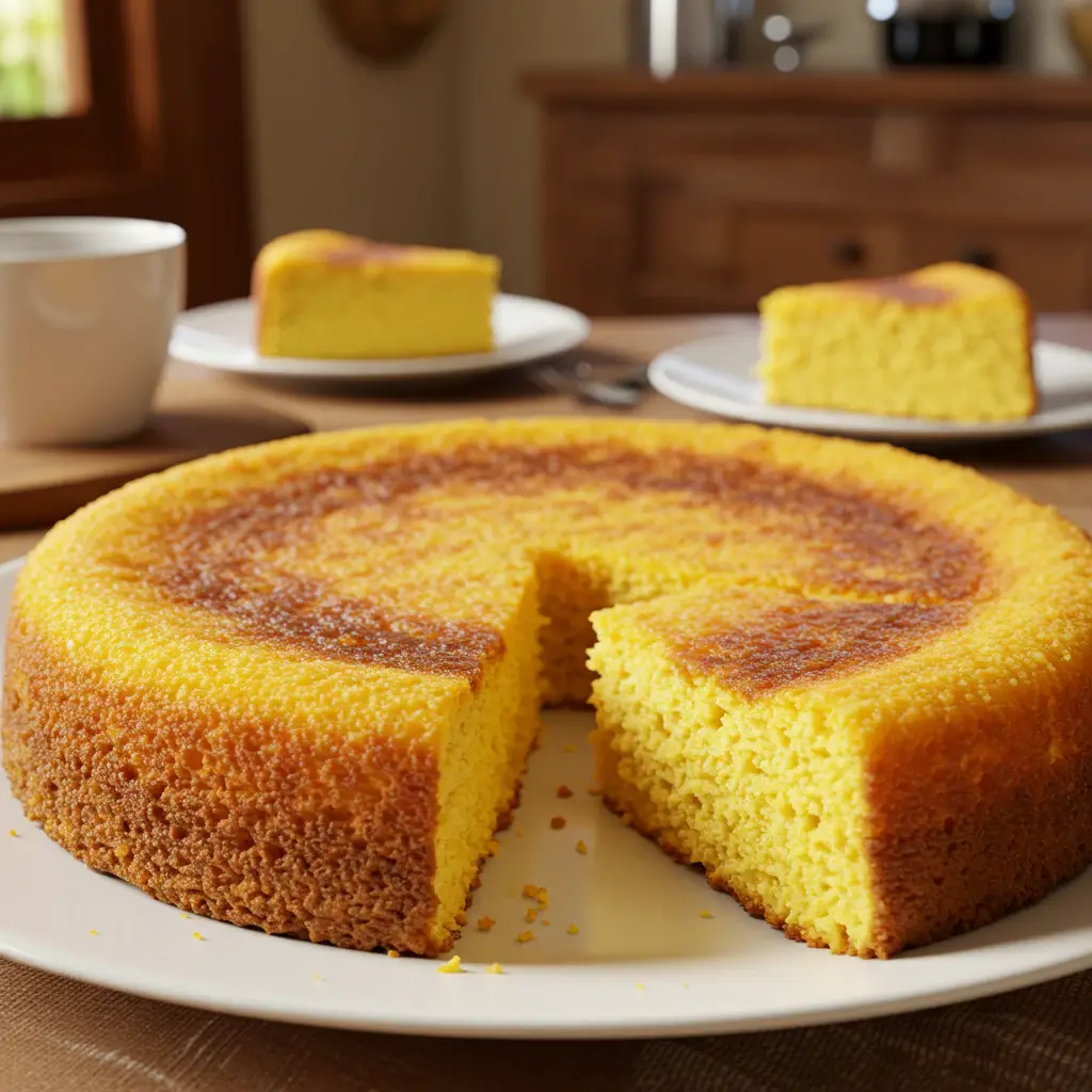 Bolo de fubá cremoso