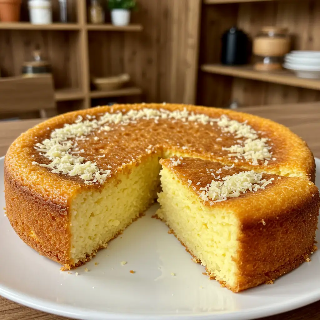 Bolo de fubá cremoso