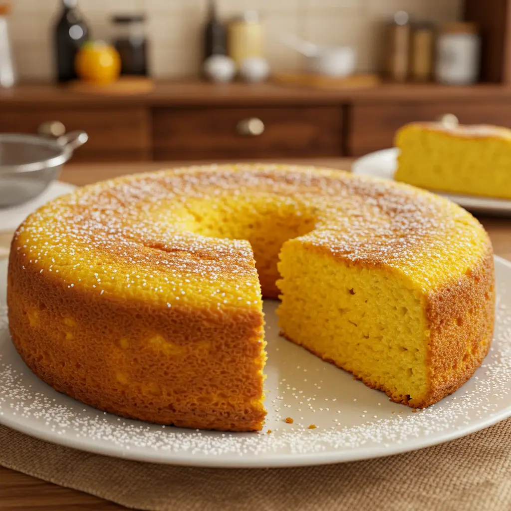 Bolo de fubá molhadinho