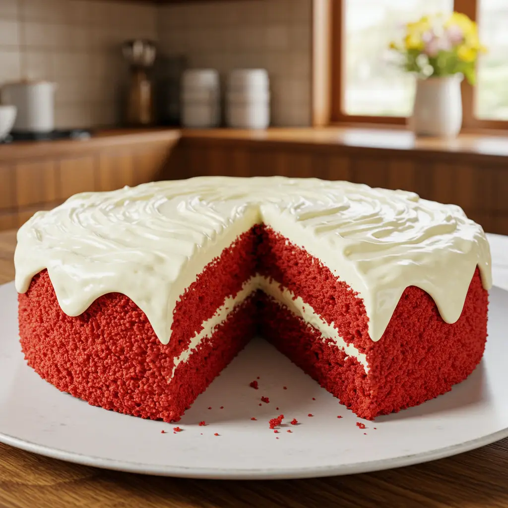 Bolo de veludo vermelho