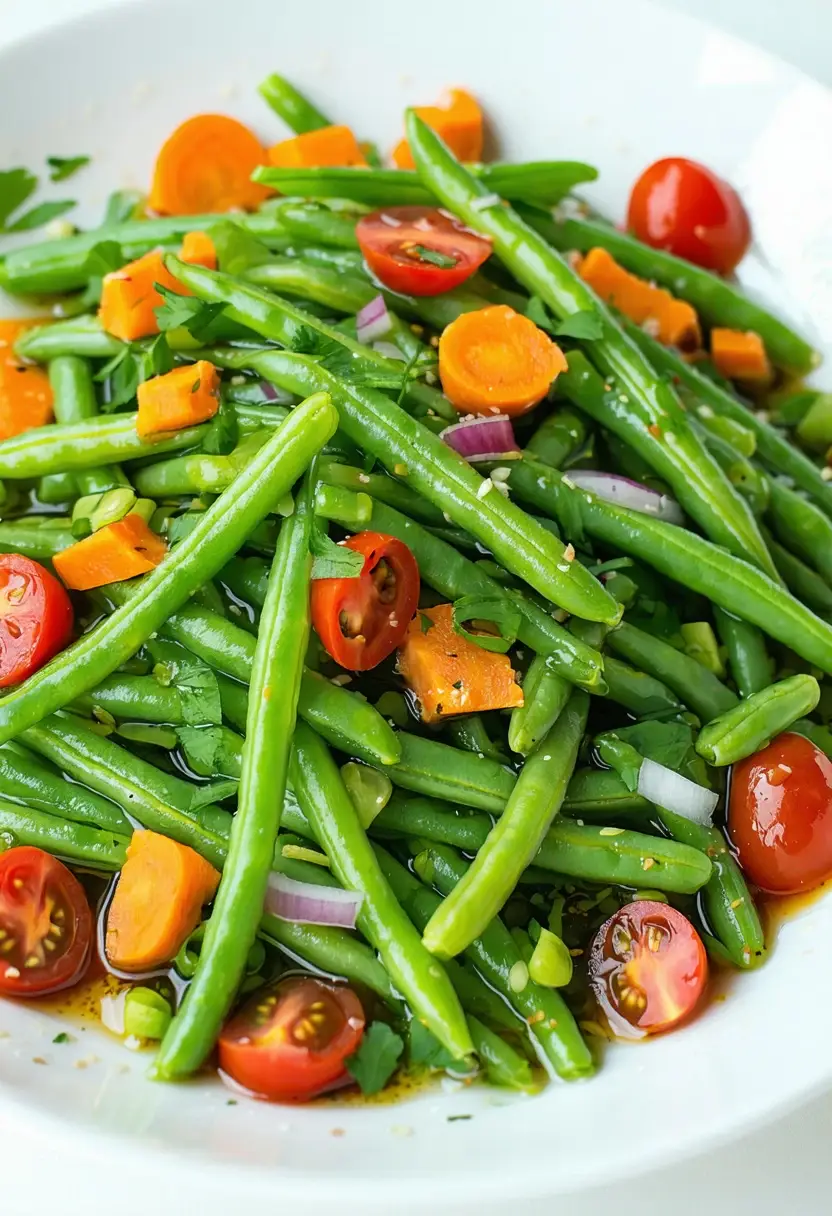 Bowl de Salada de Feijão Verde