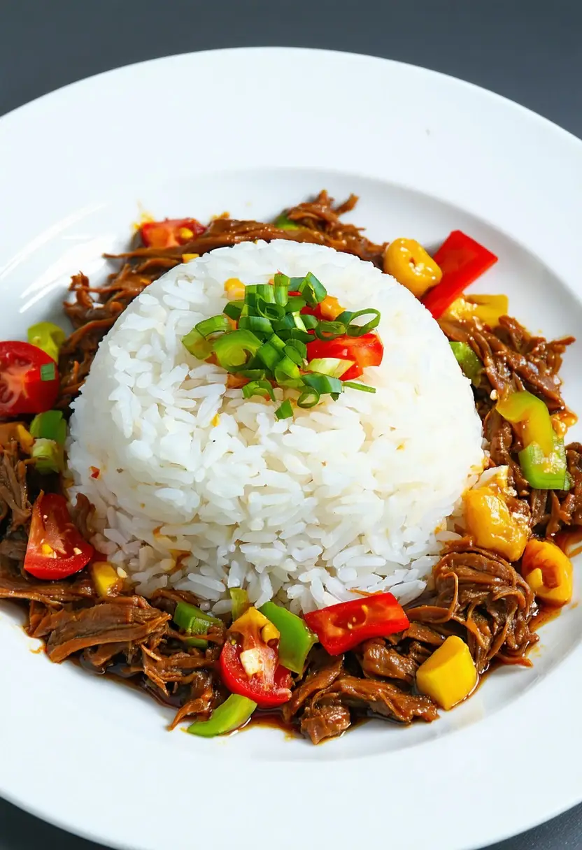 Carne Seca Desfiada com Arroz