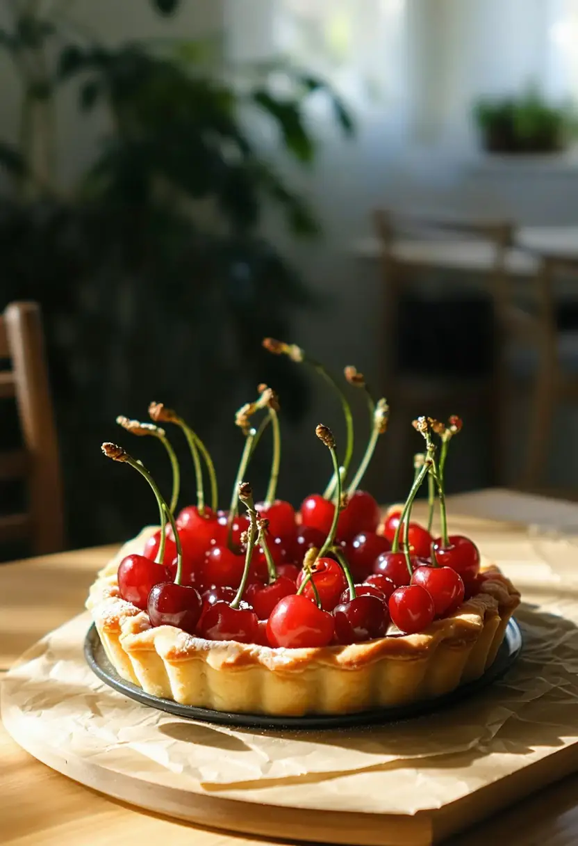 Torta de Cereja e Amêndoa