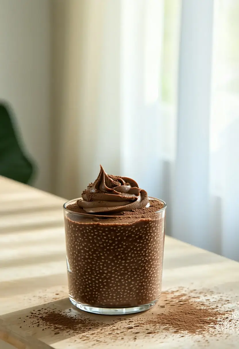 Pudim de Chia com Chocolate