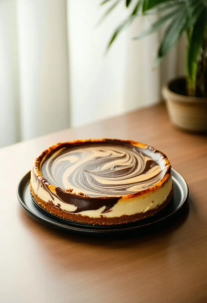 Cheesecake de Chocolate Mármore