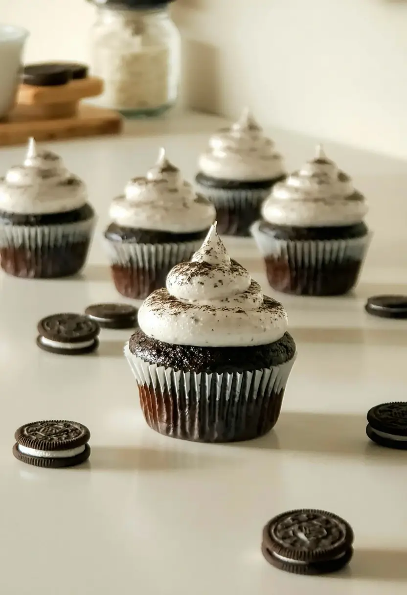 Cupcakes de Cookies e Creme