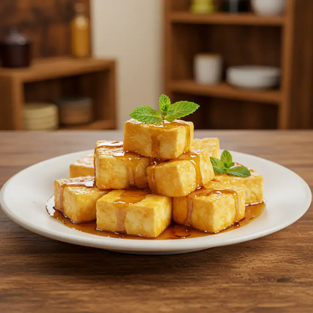 Doce de queijo em calda