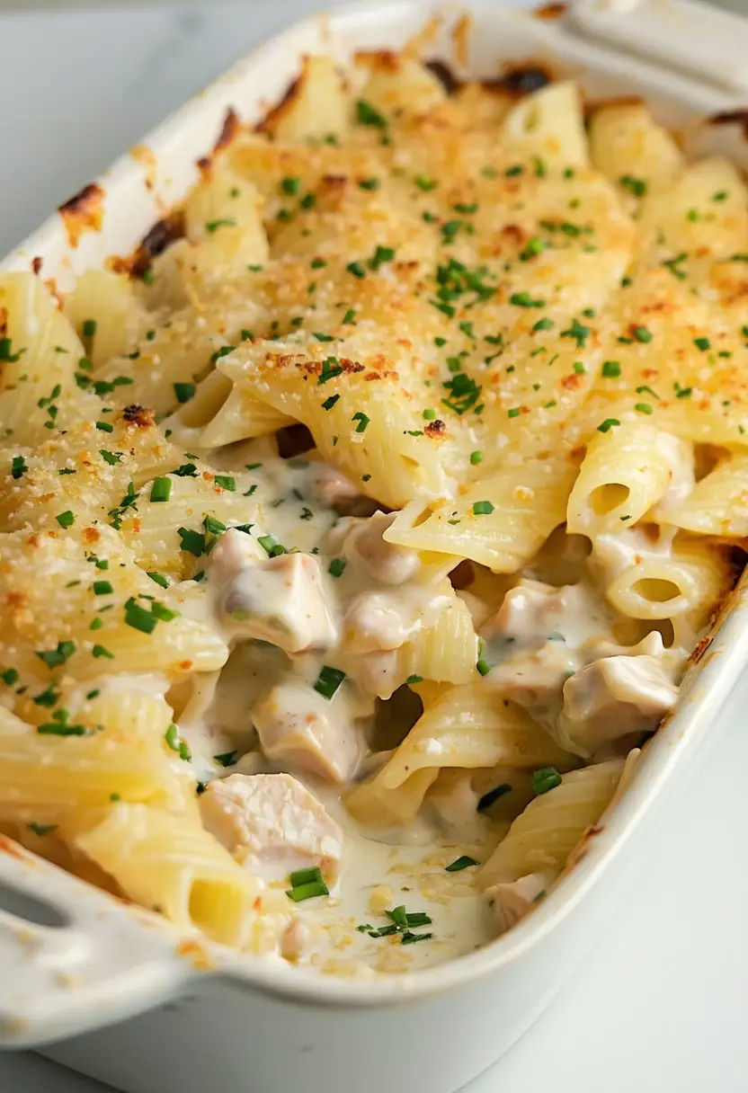 Casserola Fácil de Frango Alfredo