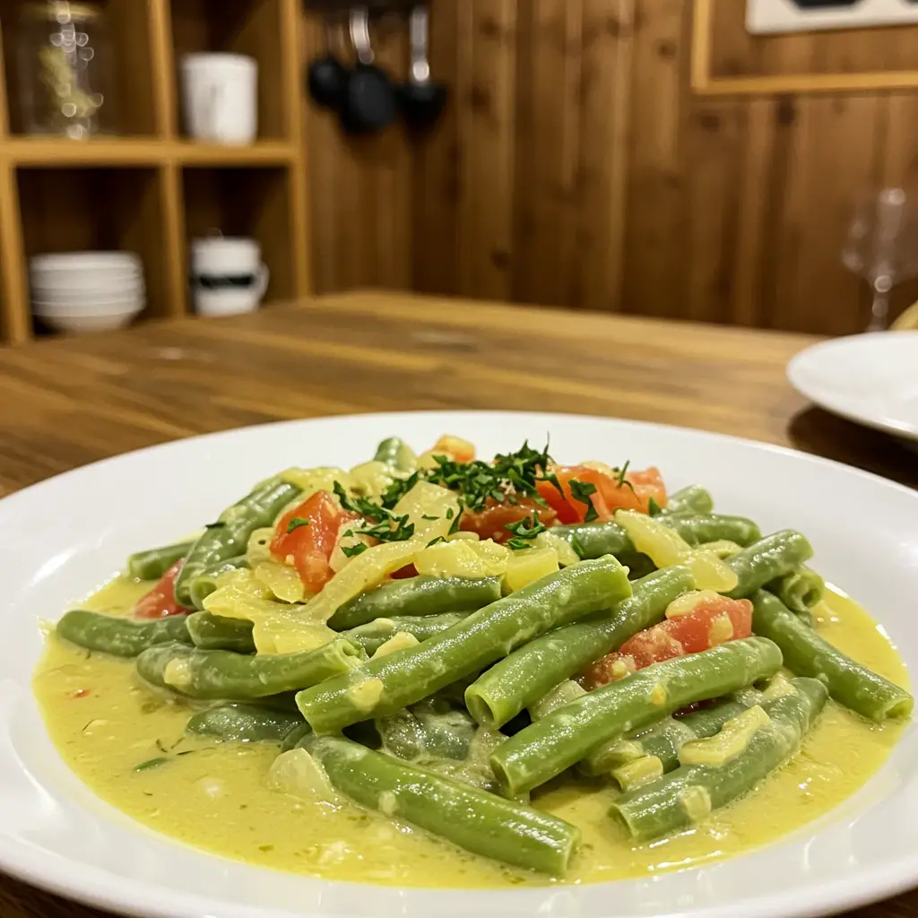 Feijão verde cremoso