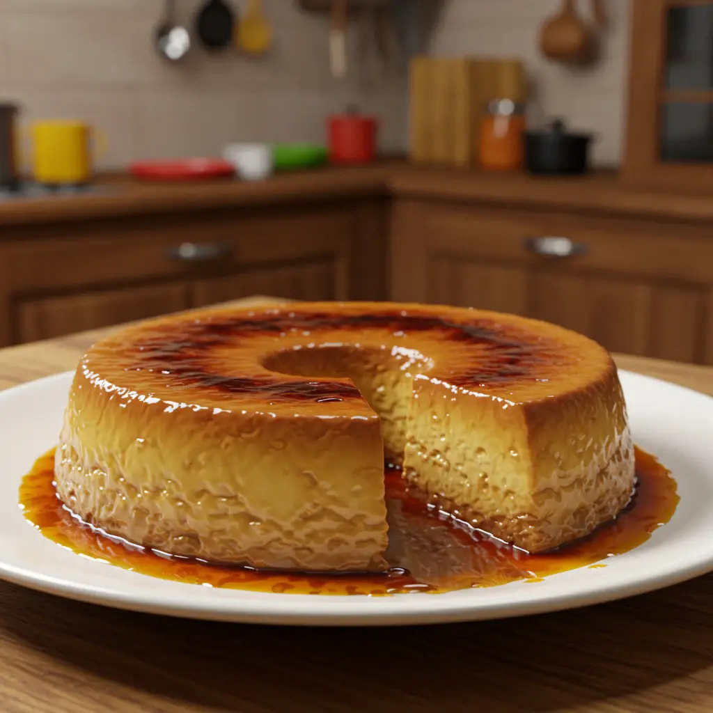Flan de chocolate