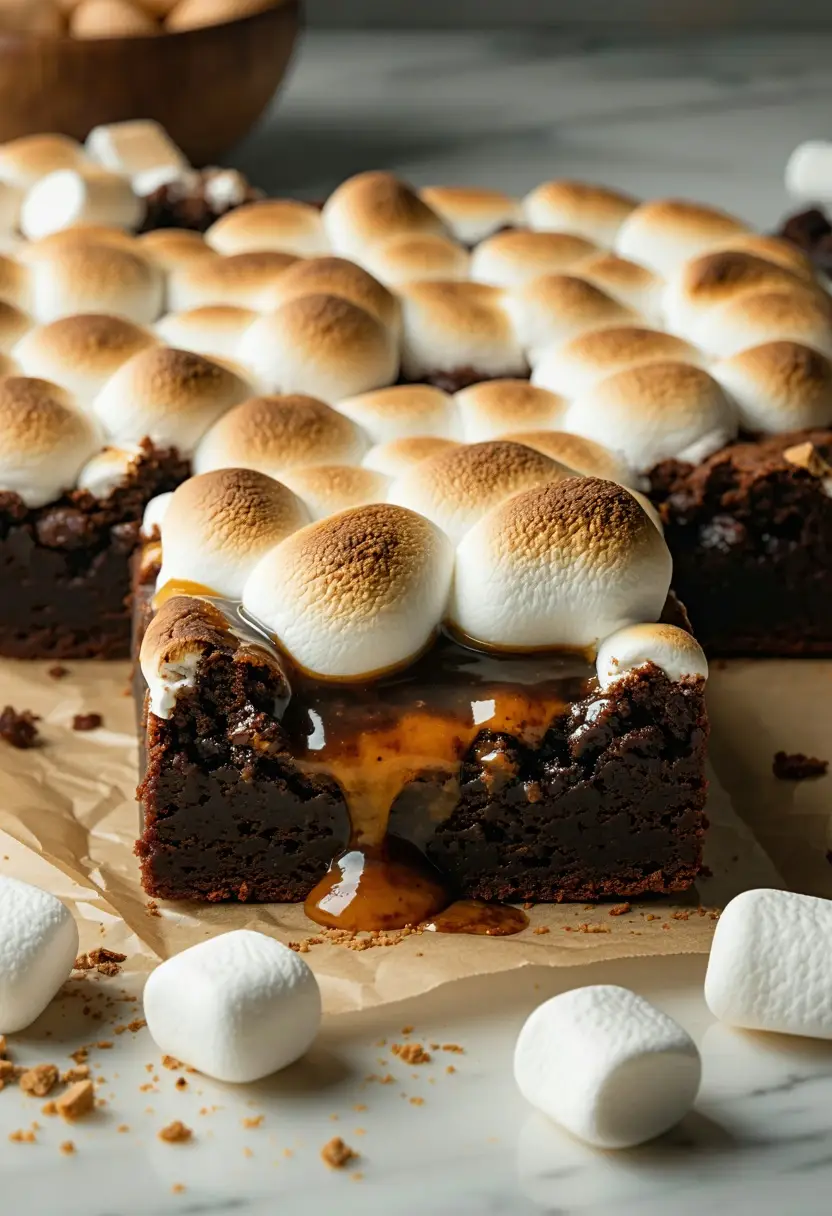 Brownies de S'mores Molhadinhos