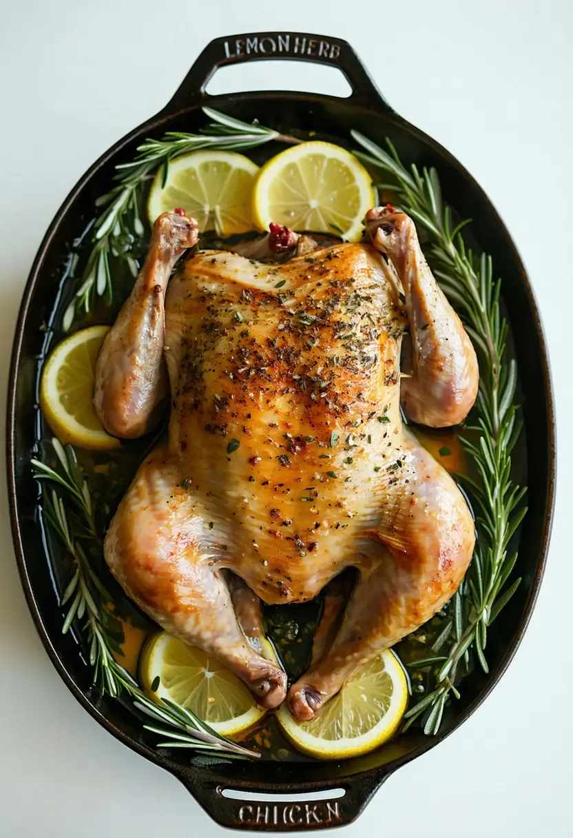 Frango Assado com Limão e Ervas