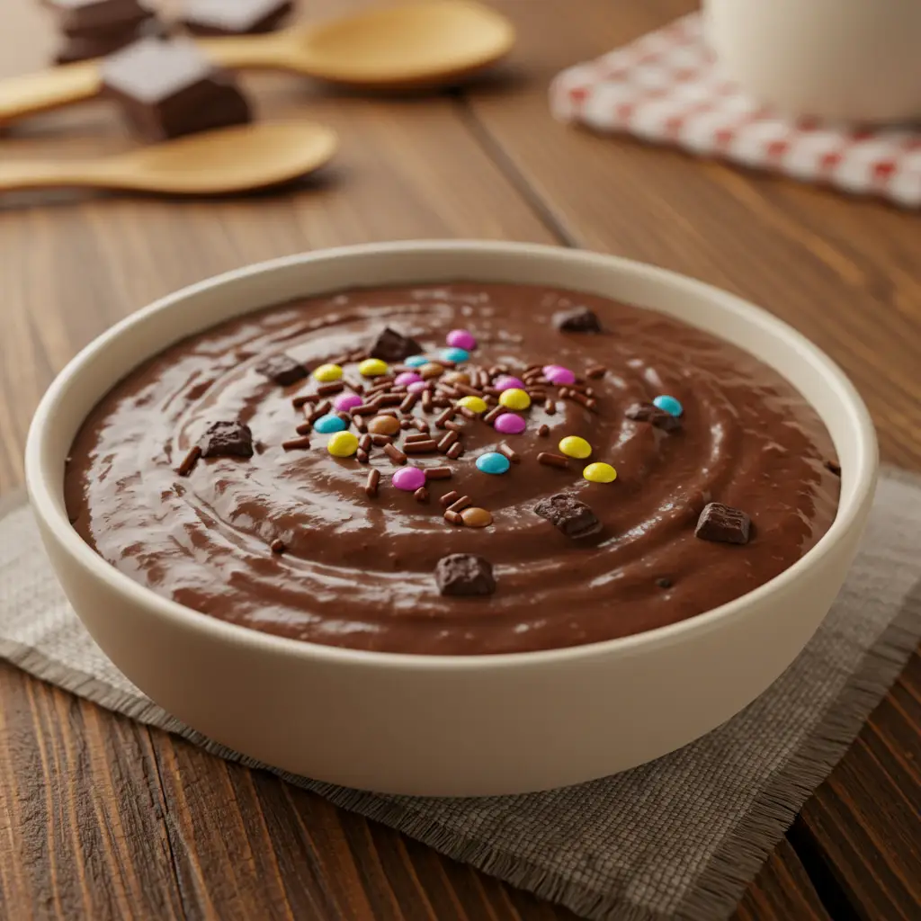 Mingau de chocolate