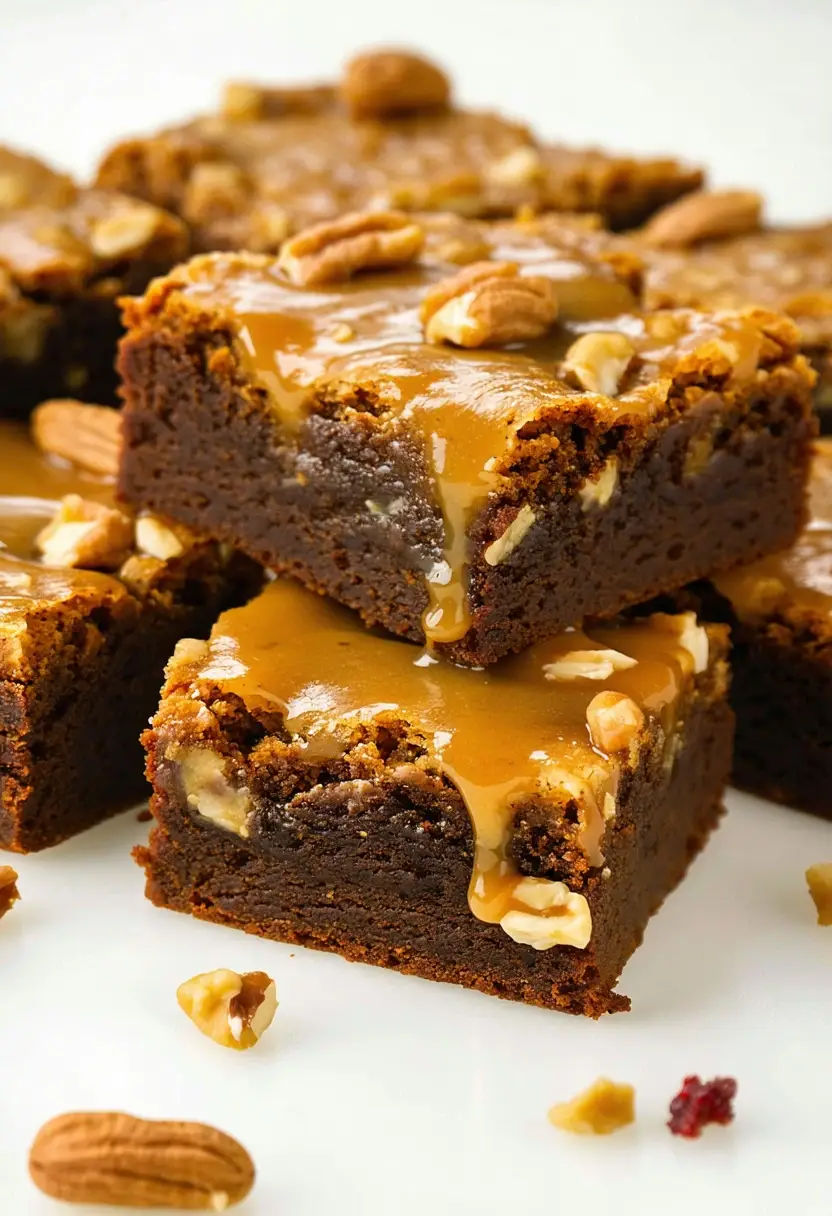 Brownies de Caramelo com Nozes