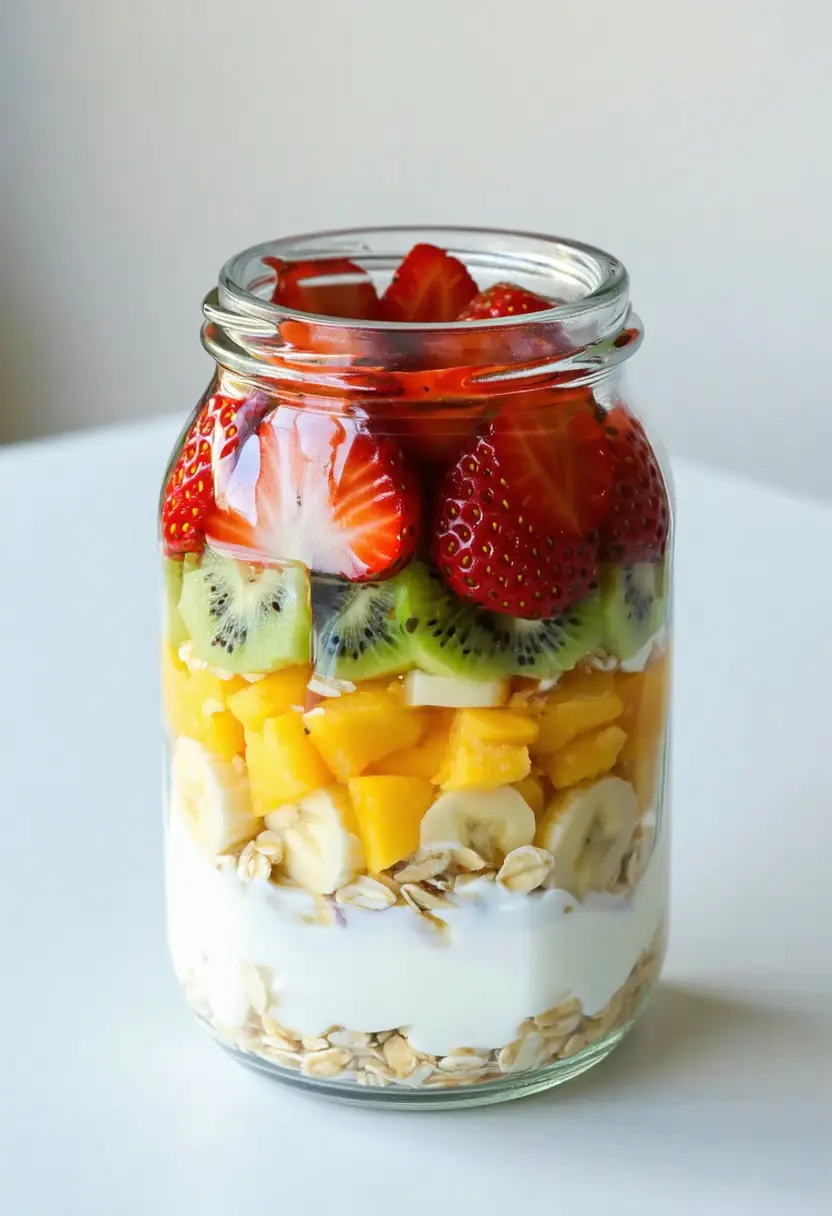 Overnight com Iogurte e Frutas