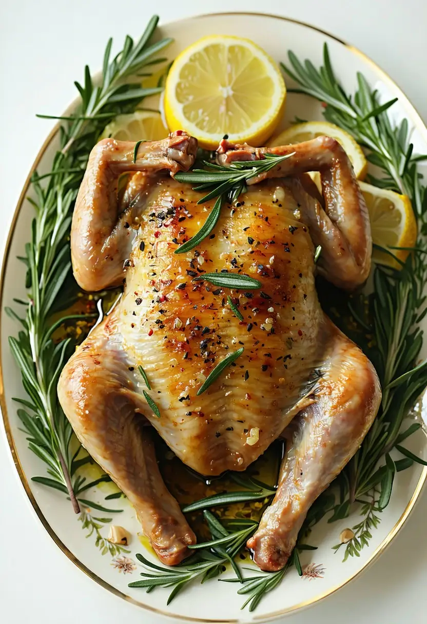 Frango Assado com Alho e Limão